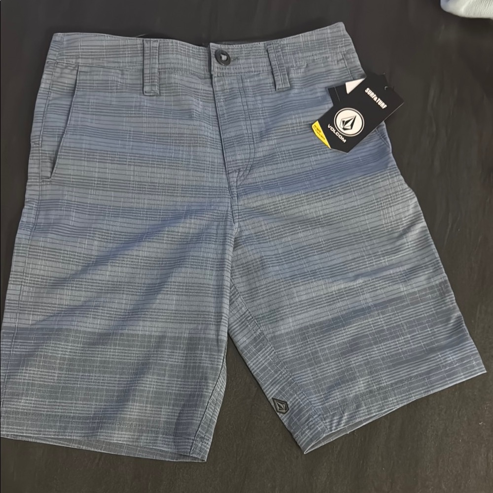 Volcom Blue HybridBlue Plaid Shorts size 28 NWT